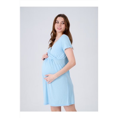 Сорочка для беременных и кормящих  8.152 голубой