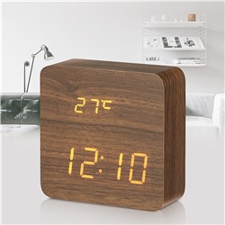 Электронные часы в деревянном корпусе VST-872-1 красные цифры