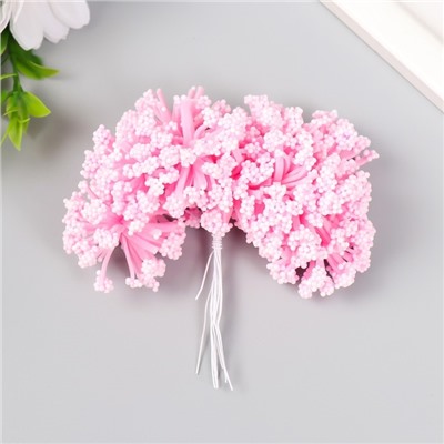 Цветы для декорирования "Облако" розовая вишня 1 букет=12 цветов 8 см