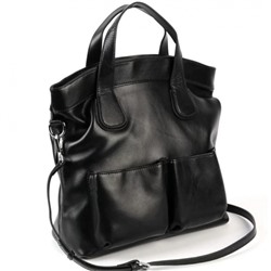Женская кожаная сумка SAMANTA. Черный