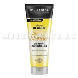 John Frieda Sheer Blonde Кондиционер осветляющий для натуральных, мелированных и окрашенных волос Go Blonder 250 мл