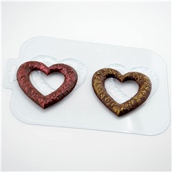 Пластиковая форма для шоколада Сердца Ажурные