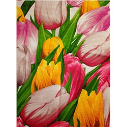 Вафельное полотенце «Купон» 50х63  Тюльпаны
