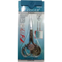 Ножницы маникюрные для ногтей Zinger (Зингер) с ручной заточкой, серебряные, zo B-105-S-SH