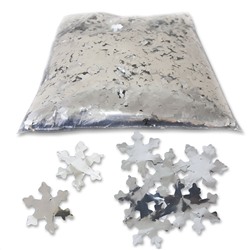 Конфетти металлизированное снежинки (серебро)