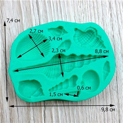 Силиконовый молд Ракушки ассорти