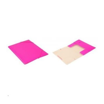 КС-Папка на резинке А4 Double Neon DNE510PINK 0.5мм розовая, корешок 30мм (1131582) Бюрократ {Россия}