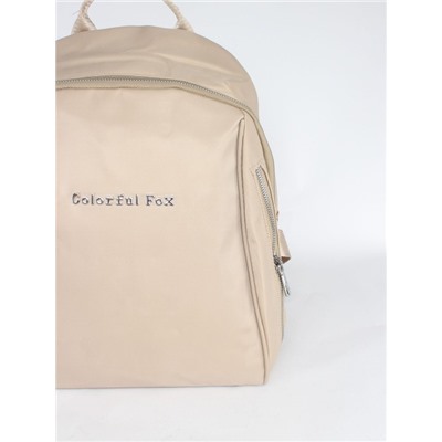 Рюкзак жен текстиль CF-2318,  1отд,  2внут+3внеш/ карм,  бежевый 261220