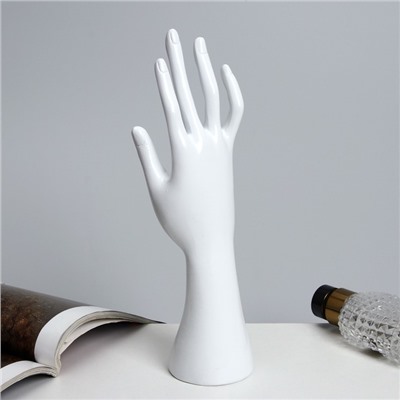 Подставка для украшений "Рука" 7,5*6*24, цвет белый
