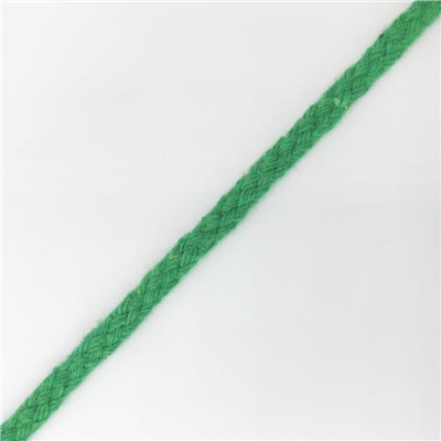 Шнур круглый коса х/б зеленая листва 0,5см