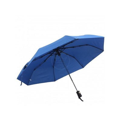 Зонт женский ТриСлона-885А/L 3885 A  (проявляется логотип под дождем),  R=55см,  суперавт;  8спиц,  3слож,  полиэстр,  синий 221154