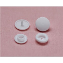 Кнопка пластик набор 10шт (белая) 12мм №-Т5
