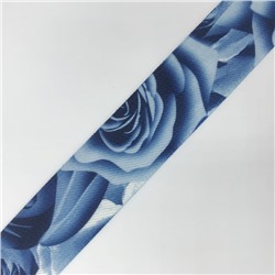 Резина декор. полосы 28мм синяя роза (рул 10м) РАСПРОДАЖА