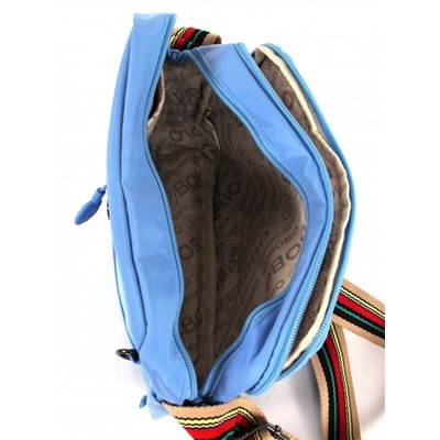 Сумка женская текстиль BoBo-6816,  2отд,  плечевой ремень,  голубой 261970