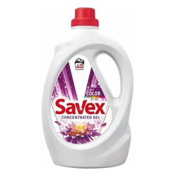 Savex. Жидкое концентрированное средство для стирки 2 in 1 Color 2,2л Т 5646