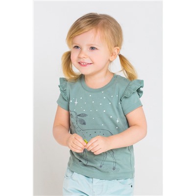 Блузка для девочки Crockid КР 300773 серо-зеленый к217