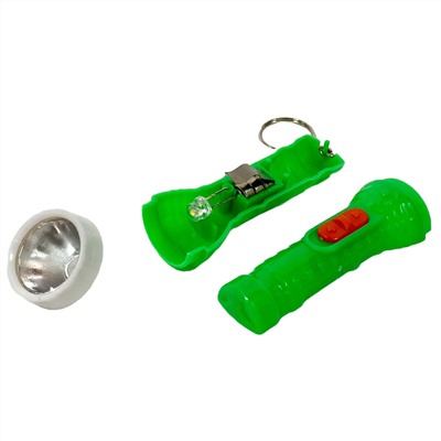 Зеленый карманный брелок-фонарик, – удобный аксессуар для повседневного использования №133