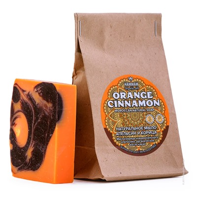 Марокканское натуральное мыло Orange Cinnamon серии «Hammam organic oils»