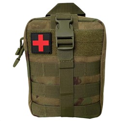 Армейская аптечка (защитный камуфляж), - медицинская сумка первой помощи, идеально подходящая в качестве навески к рюкзаку для быстрого доступа ко всем медикаментам №10