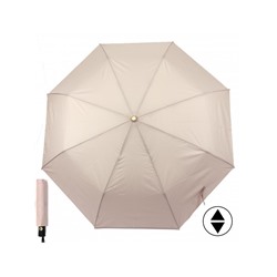 Зонт женский ТриСлона-885А/L 3885 A  (проявляется логотип под дождем),  R=55см,  суперавт;  8спиц,  3слож,  полиэстр,  бежевый 221151