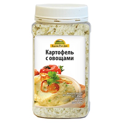 Картофельное пюре с овощами 320 гр (ПЭТ банка 1 л.)