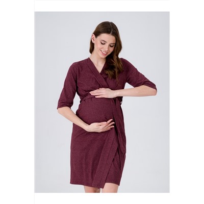 Комплект для беременных и кормящих кулирка 8.76 бордовый, серый