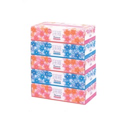 JP/ Ideshigyo Салфетки бумажные Serenade Flower Box Tissue 150шт