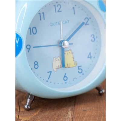Часы-будильник "Cat", blue
