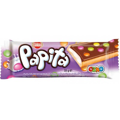 Печенье Papita мол. шоколад с мол. кремом и цвет. драже 33 г