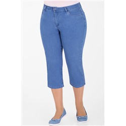 Капри джинсовые синие ниже колена