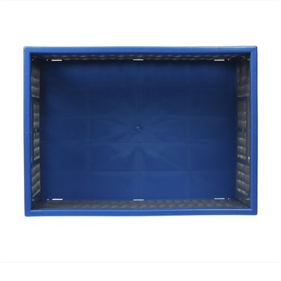 Ящик складной, пластиковый, 47 × 34,5 × 23 см, на 30 кг, сине-серый