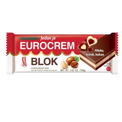 Молочная шоколадная плитка Eurocrem 100 гр