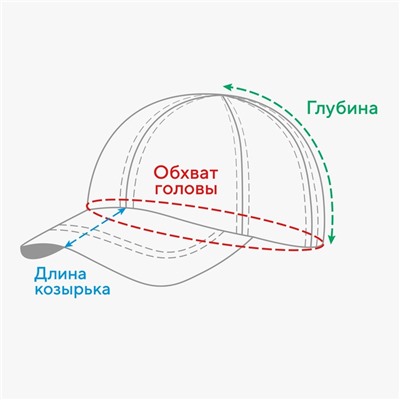 Бейсболка MINAKU цвет бежевый , размер 56-58