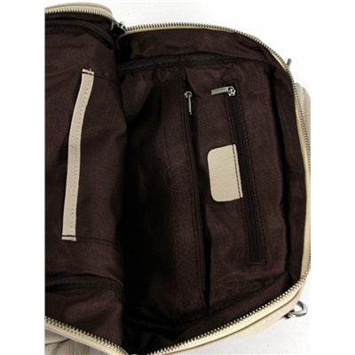 Рюкзак жен натуральная кожа JRP-8908 1отд,  4внут+5внеш/карм,  св. серый 261739