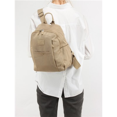 Рюкзак жен текстиль CF-0491,  1отд,  5внут+4внеш/ карм,  бежевый 252556