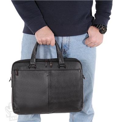 Портфель мужской кожаный 8124-5H black Heanbag