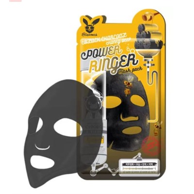 Тонизирующая маска для лица с древесным углем и медом ELIZAVECCA, 23 ml