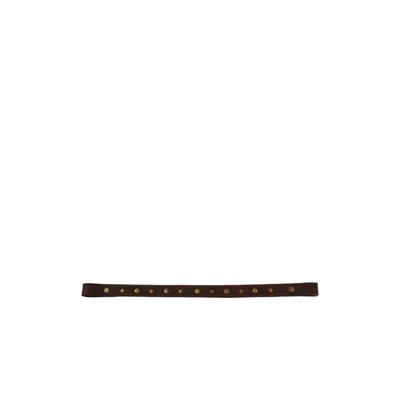 Налобник прямой, заклепки, кожа, 20 мм, 40 см, коричневый, КС112к