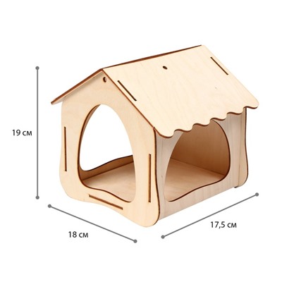 Кормушка для птиц, 18 × 17,5 × 19 см