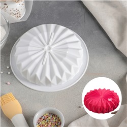 Форма для муссовых десертов и выпечки Доляна «Оригами», 18,5×18,5 см, силикон, цвет белый