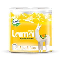 Туалетная бумага Snow Lama (Сноу Лама) Лимон, 2-слойная, 4 шт