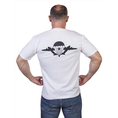 Однотонная мужская футболка ВДВ с эмблемой десанта*, на спине. ОЧЕНЬ ДЁШЕВО! №143