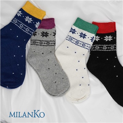 Женские шерстяные носки (узор 2) MilanKo N-316 упаковка