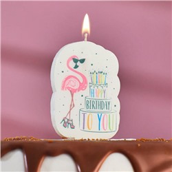 Свеча для торта "Гламурный фламинго", 6,5 см