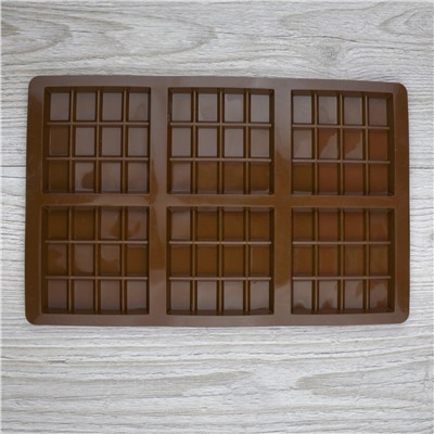 Силиконовая форма для шоколада Плитка 6 ячеек