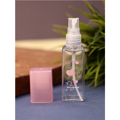 Дорожная бутылочка "Fine heart", pink (50 ml)