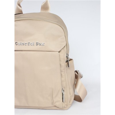 Рюкзак жен текстиль CF-2324,  1отд,  4внут+6внеш/ карм,  бежевый 261218
