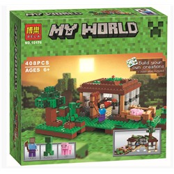 Конструктор Minecraft My World «Первая ночь» 408 деталей , Bela арт. 10176