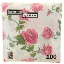 Салфетки Гармония Розы 100 шт