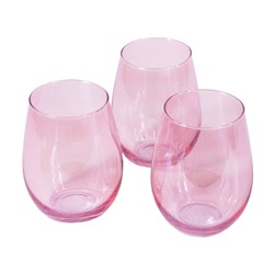 Набор стаканов РОССЭ, стекло, розовый, 340 мл (6 шт.), Koopman International